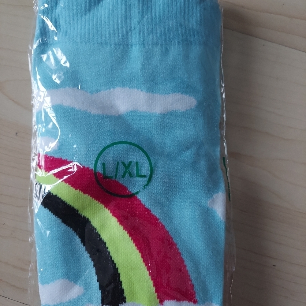 Blue Multicolored Compression Socks. Fits Size L. #0039 - Picture 4 of 6